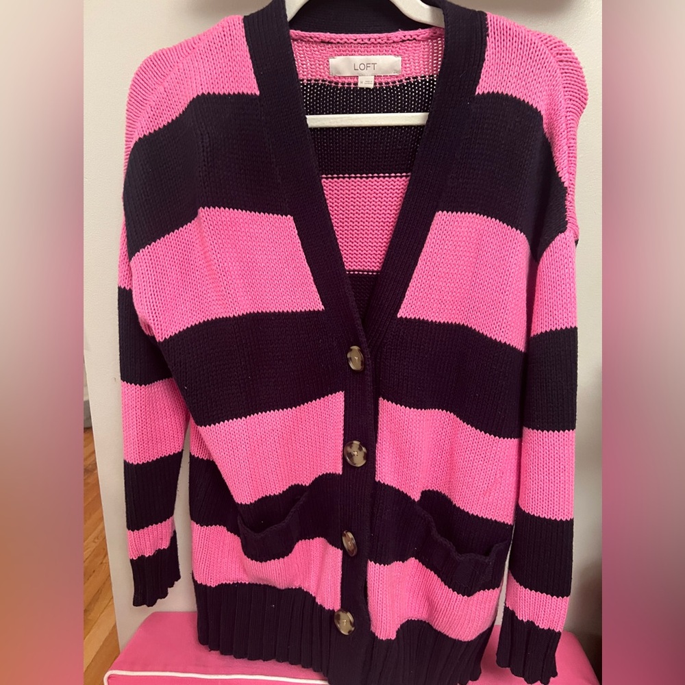 Loft Button Front Cardigan